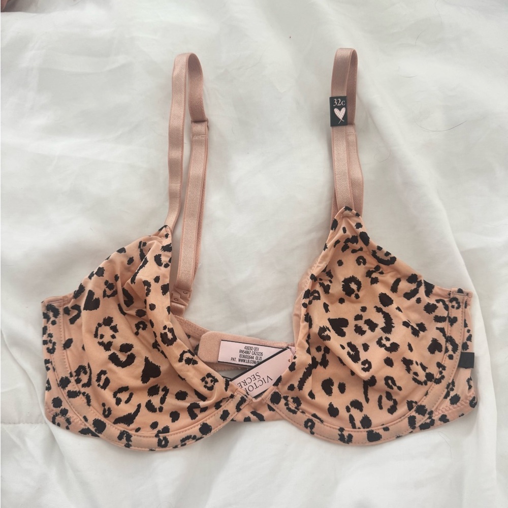 Victoria's Secret Animal Print Bra - Tan and Black